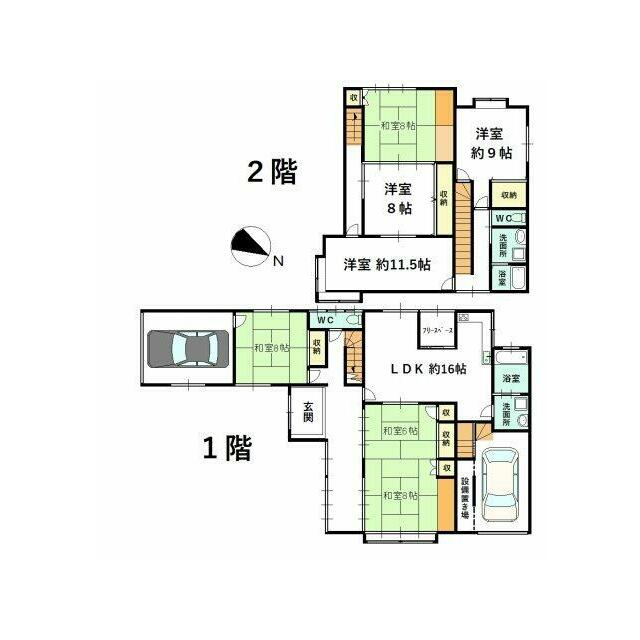 大家族対応の７LDK！二世帯住宅としてもお使いいただけます