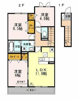 間取りは反転している可能性があります。