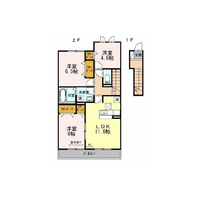 間取りは反転している可能性があります。