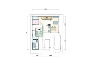 １階間取り図、３ＬＤＫ＋ＷＣＬ