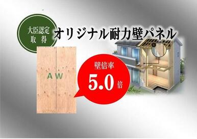 【I.D.S工法】オリジナル耐力壁は、構造耐力上必要な軸組み等について日本初の国土交通大臣認定を取得し、国が定める最高強度である「壁倍率5.0」の性能があると認められました！