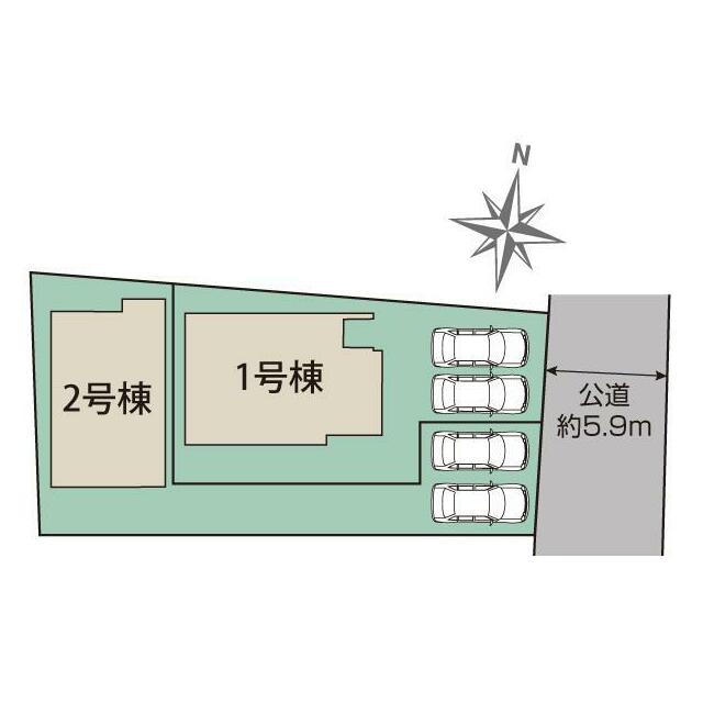 瀬戸市窯町2棟 区画図