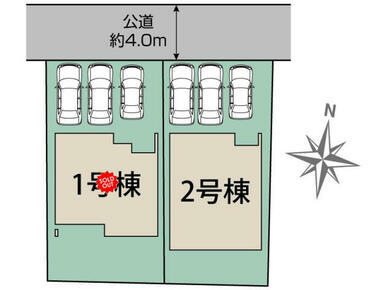 海部郡蟹江町宝3丁目2棟 区画図