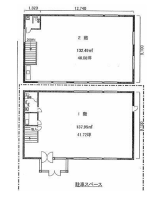 １階２階の間取図