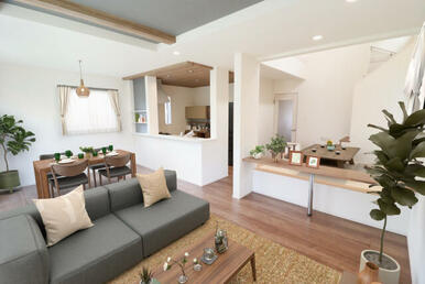 【(1)号棟 LDK】※家具はCGです。家具付き販売ではございません。