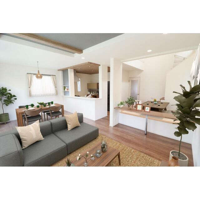 【(1)号棟 LDK】※家具はCGです。家具付き販売ではございません。