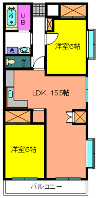 角部屋、出窓付き