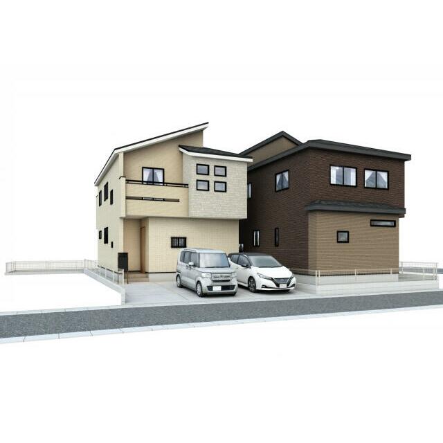 完成予想図 左2号棟・右1号棟