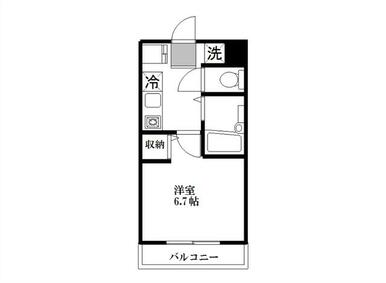 【１Ｋ】東京電力×公営水道×プロパンガス■室内洗濯機置場・バストイレ別■