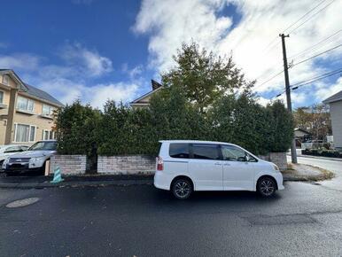 生垣があり、周りの目線も遮れます。