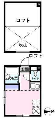 ロフト付のまとまりのある１Ｒ