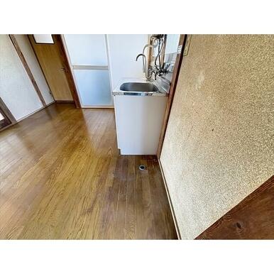 洗濯機は室内置きです