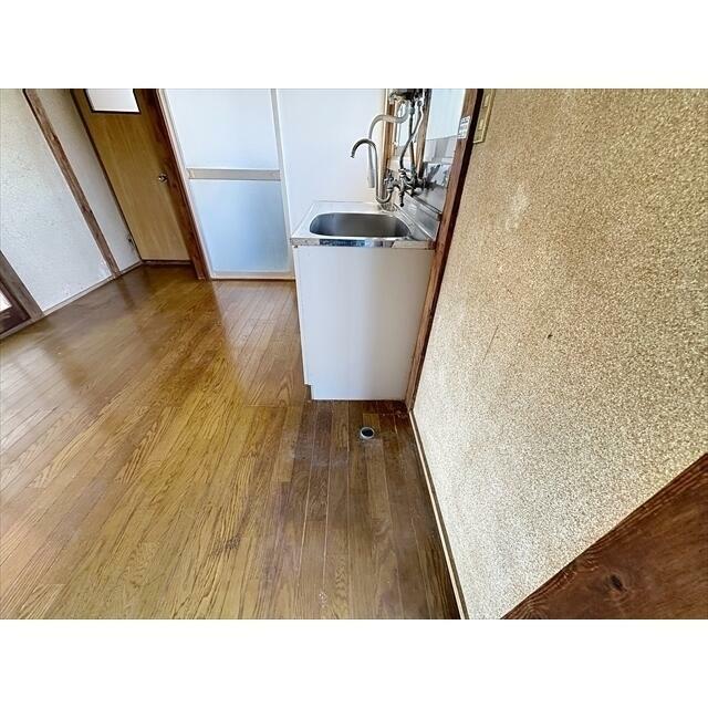 洗濯機は室内置きです