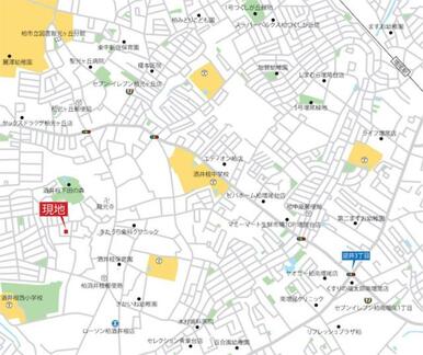 酒井根西小学校までは、約８５０ｍの距離です。「松戸テラスモール」まで車で約８分の便利な立地です。