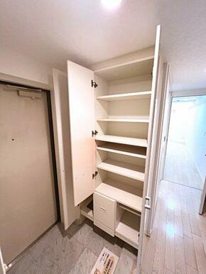 収納力のあるシューズボックス付