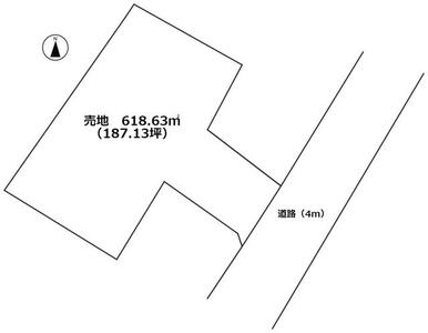 敷地面積ゆとり１８７坪！延長敷地になりますが、間口も広くお車入りやすいです♪