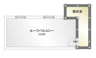 ルーフバルコニー平面図となります。