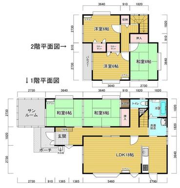 １階・２階平面図