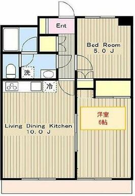 他号室の間取りになります。