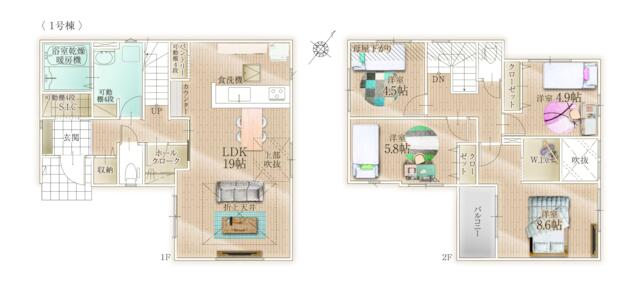 物件画像 福岡市東区 若宮４丁目 (千早駅) 2階建 4LDK