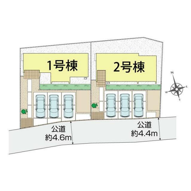 御殿場市川島田2棟 区画図