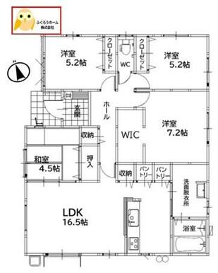 平屋　（４ＬＤＫ）　間取り