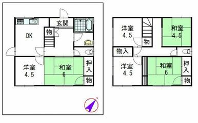 ハウスクリーニング済　土地43.8坪　建物30坪　昭和51年築　ダイワハウスの家