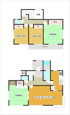 敷地面積２０３．３４㎡、建物面積１０７．４１㎡　４ＬＤＫ