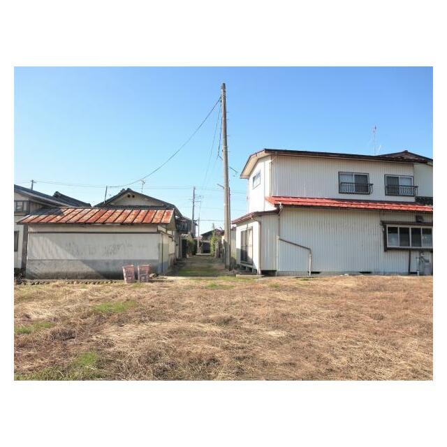 西側の公道に接道された敷地、私道（持分全てあり）を撮影