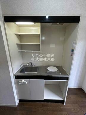 火を使わず安心でお掃除も簡単なＩＨコンロ1口付です♪
