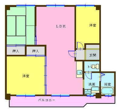 間取りは反転タイプです