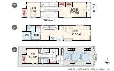 １階・２階・３階　平面図