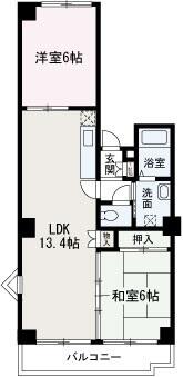 ※別号室の写真です。間取り反転。