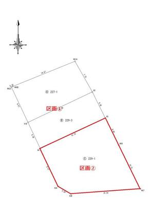 二方向道路　道路：南西側・南東側