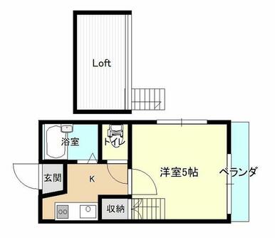 間取り図です。ロフトもあります。