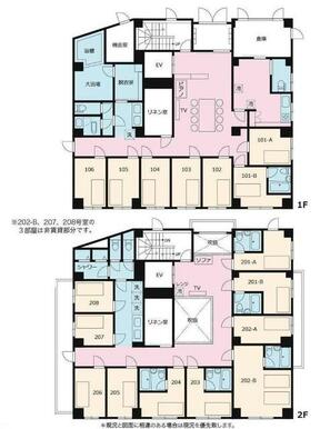 シェアハウス全体間取り