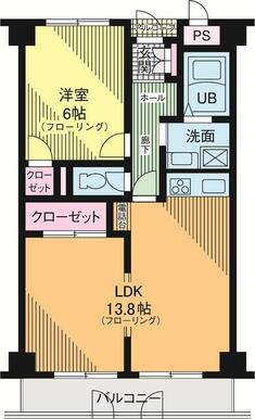 大規模リフォーム済で綺麗なお部屋です。全部屋フローリング。エアコン２台。