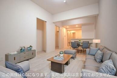 14帖LDK※家具はCGイメージです。別部屋参考写真です。