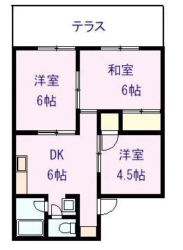 パレス東原２０３号　間取り図