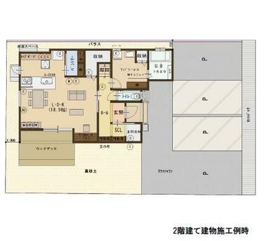 ２階建て建物施工例