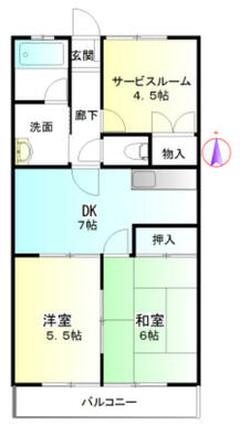 南面バルコニー