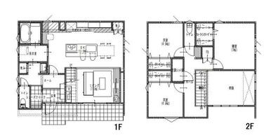 １Ｆ　／　２Ｆ　平面図