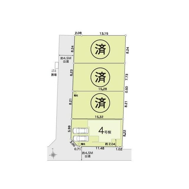 区画図　角地です☆
