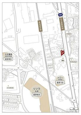 現地周辺案内図