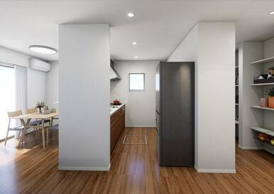 栄養補給だけじゃない。だからキッチンはとっても大切。（1号棟）