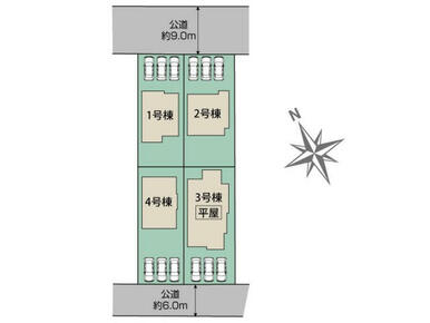深谷市上柴町西1丁目4棟 区画図