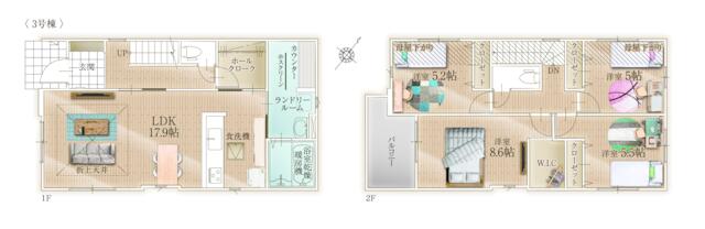 物件画像 福岡市東区 若宮４丁目 (千早駅) 2階建 4LDK