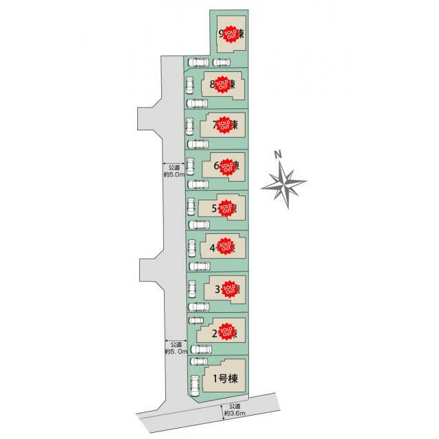立川市一番町2丁目9棟 区画図