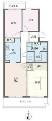 ※掲載間取り図の左右反転になります。