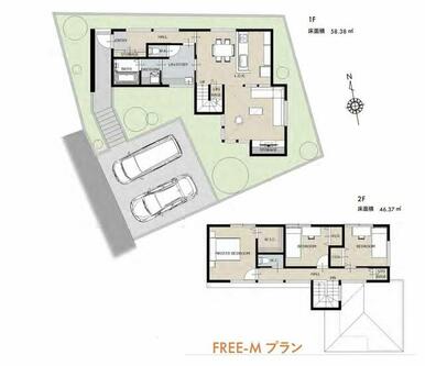 【間取り例】建物面積：１０４．７５㎡